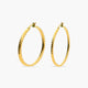 Pendientes de aro cuadrados de oro 18K 40 mm