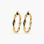 Pendientes de aro de oro 18K 35 mm HELIX