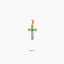 Cruz de oro 18K circonitas en canal 16 mm