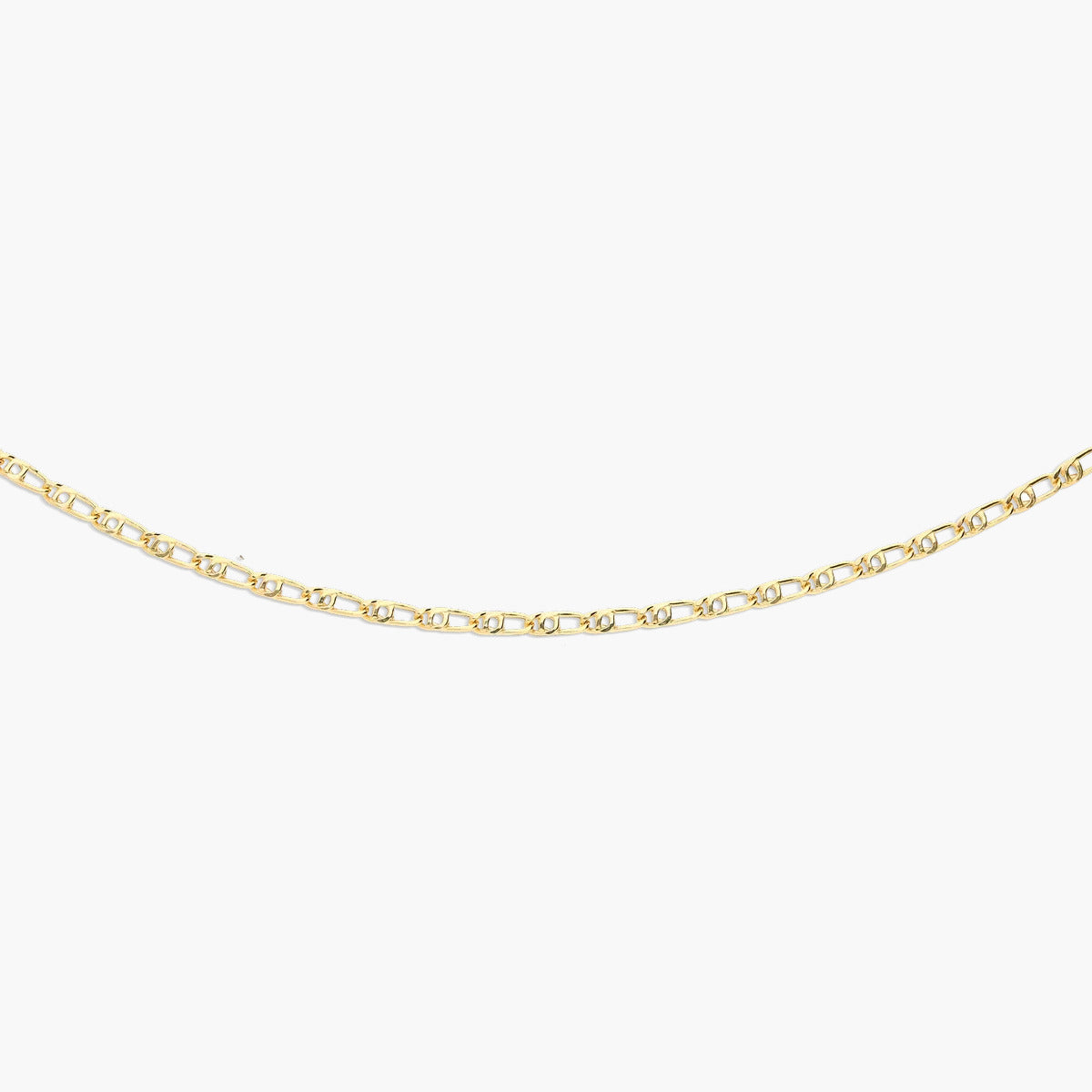 Gargantilla de oro 18K 45 cm malla tigre