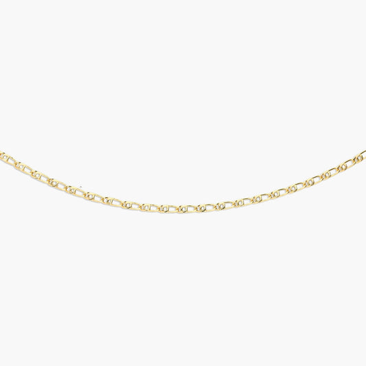 Gargantilla de oro 18K 45 cm malla tigre