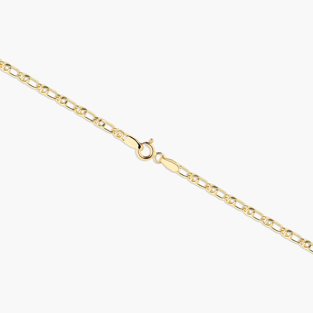 Gargantilla de oro 18K 45 cm malla tigre