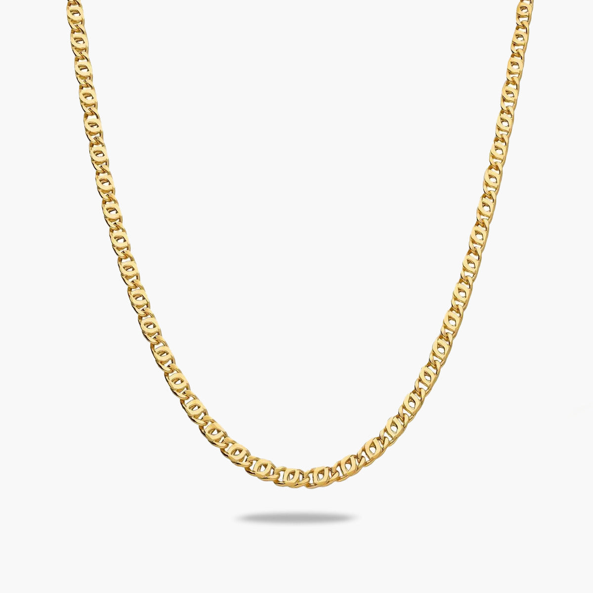 Gargantilla de oro 18K 45 cm malla tigre