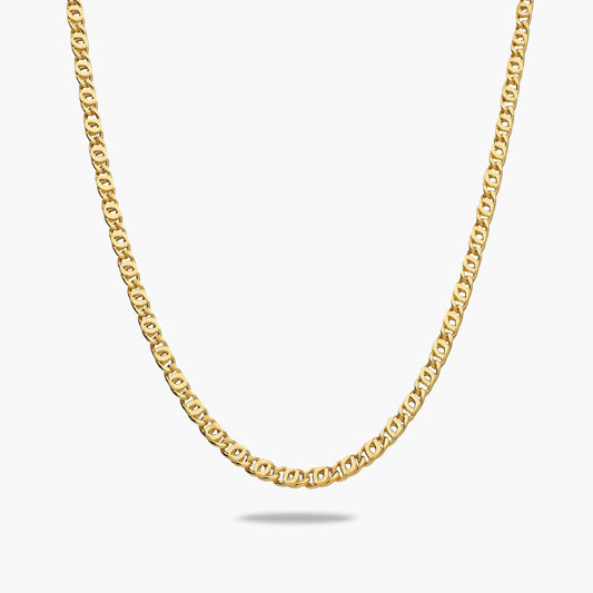 Gargantilla de oro 18K 45 cm malla tigre