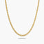 Gargantilla de oro 18K 45 cm malla tigre