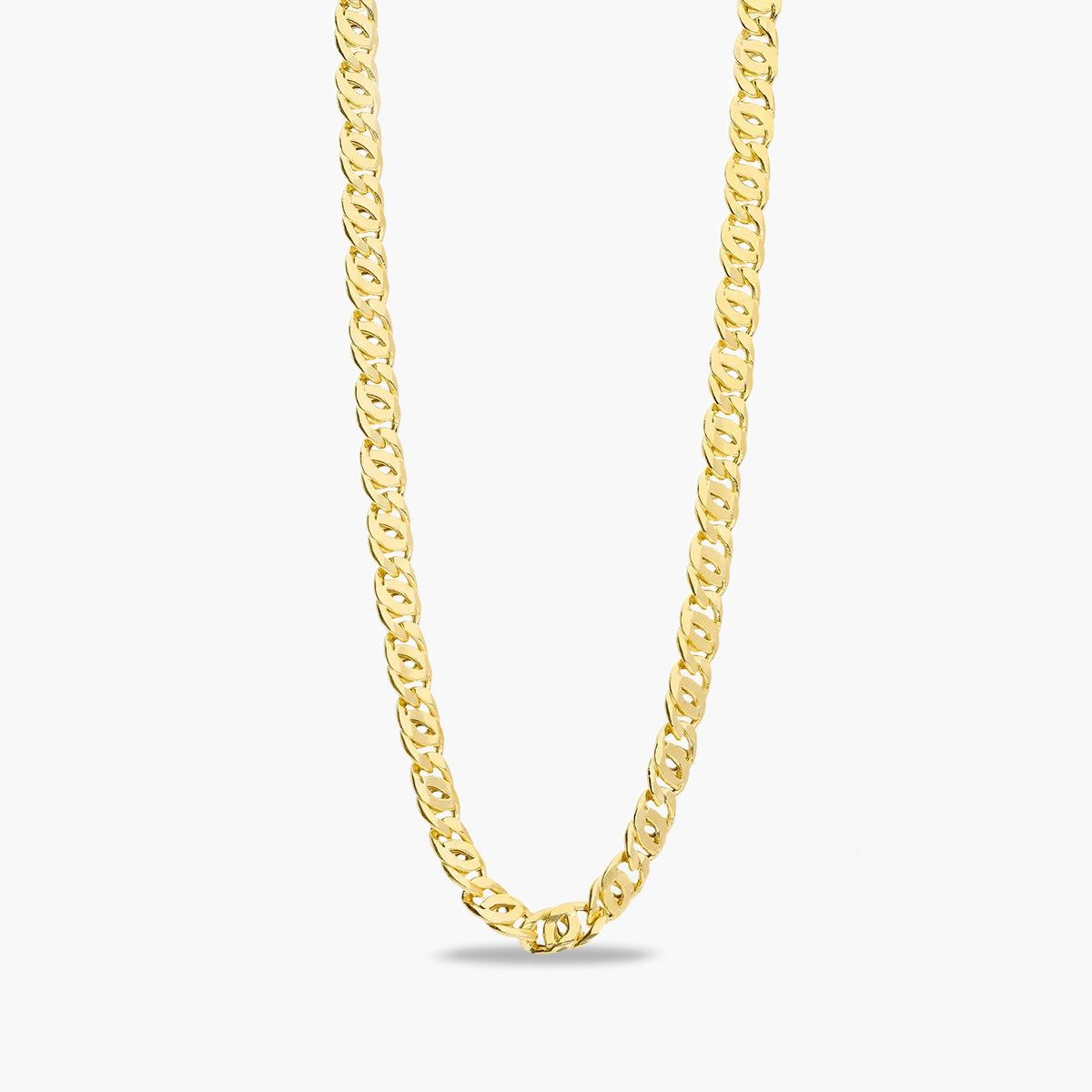 Gargantilla de oro 18K 45 cm malla tigre