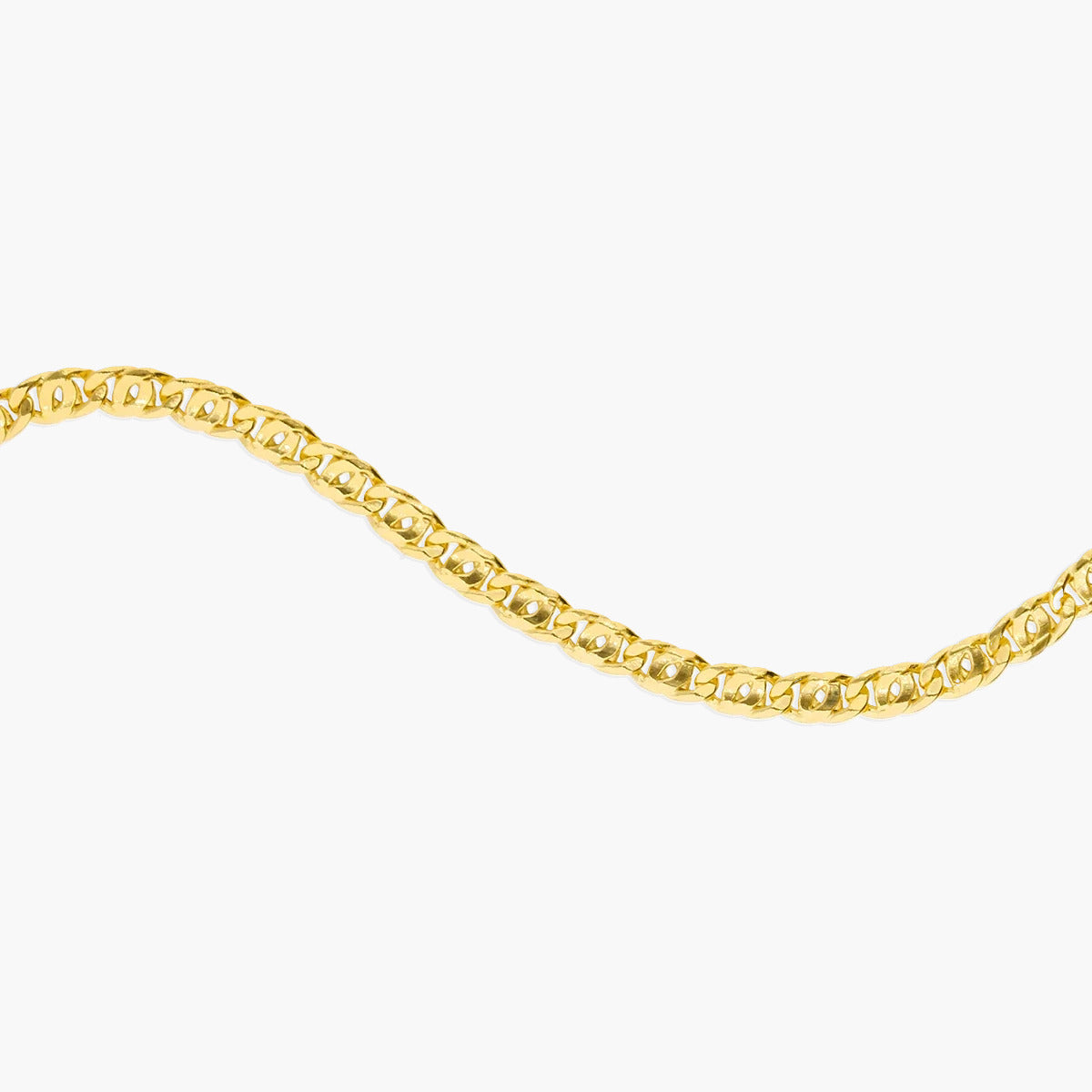 Gargantilla de oro 18K 45 cm malla tigre