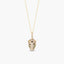 Collar de oro 18K circonitas 20 mm LEOPARD