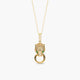 Collar de oro 18K circonita 23 mm LEOPARD