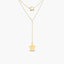 Collar doble estrellas de oro 18K 9 mm