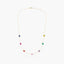 Collar de oro 18K circonitas multicolor 42-45 cm