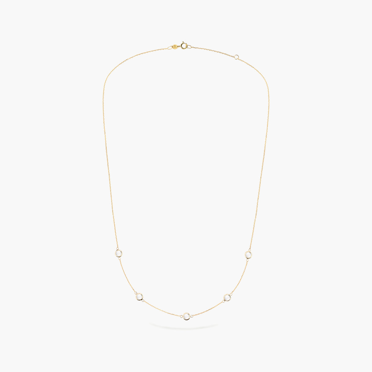 Collar de oro 18K circonitas 42-45 cm