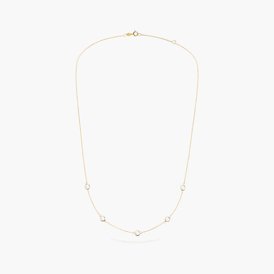 Collar de oro 18K circonitas 42-45 cm