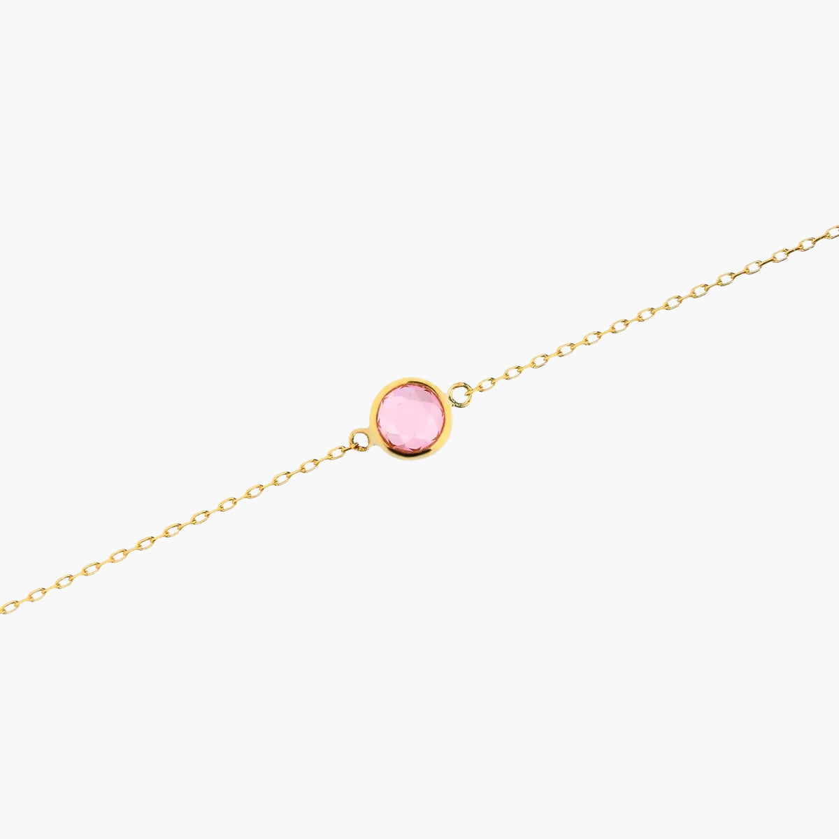 Collar de oro 18K circonitas multicolor 42-45 cm