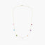 Collar de oro 18K circonitas multicolor 38-42 cm
