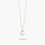 Collar oro 18K circonitas C ABECEDARY