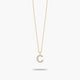 Collar oro 18K circonitas C ABECEDARY