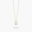 Collar de oro 18K circonitas D ABECEDARY