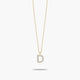 Collar de oro 18K circonitas D ABECEDARY