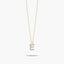 Collar de oro 18K circonitas E ABECEDARY