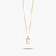 Collar de oro 18K circonitas E ABECEDARY