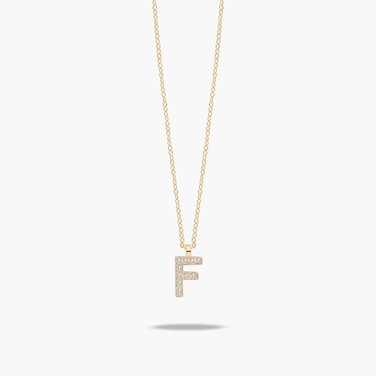 Collar de oro 18K circonitas F ABECEDARY