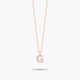 Collar de oro 18K circonitas G ABECEDARY