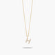 Collar de oro 18K circonitas H ABECEDARY
