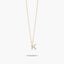Collar de oro 18K circonitas K ABECEDARY