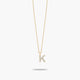 Collar de oro 18K circonitas K ABECEDARY