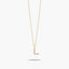 Collar de oro 18K circonitas L ABECEDARY