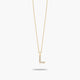 Collar de oro 18K circonitas L ABECEDARY