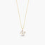 Collar oro 18K circonitas M ABECEDARY