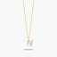 Collar de oro 18K circonitas N ABECEDARY