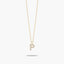 Collar de oro 18K circonitas P ABECEDARY