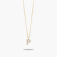 Collar de oro 18K circonitas P ABECEDARY