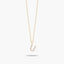 Collar de oro 18K circonitas U ABECEDARY