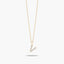 Collar de oro 18K circonitas V ABECEDARY