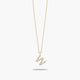 Collar de oro 18K circonitas W ABECEDARY