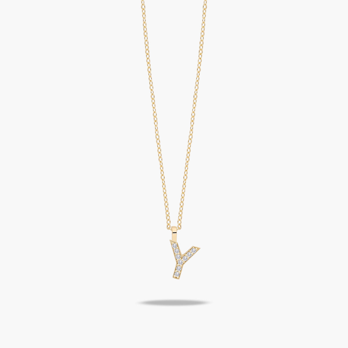 Collar de oro 18K circonitas Y ABECEDARY