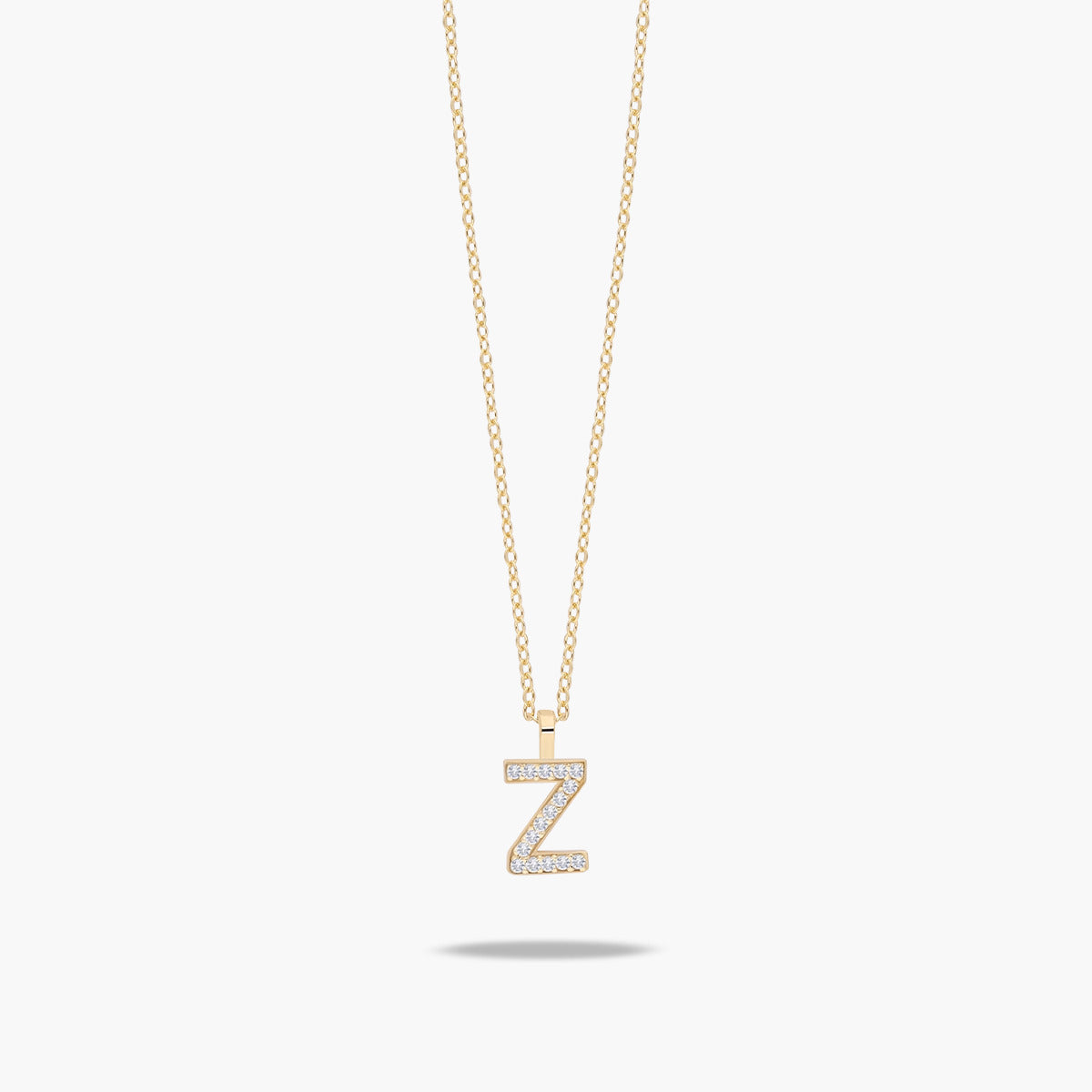 Collar de oro 18K circonitas Z ABECEDARY