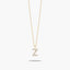 Collar de oro 18K circonitas Z ABECEDARY