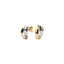 Pendientes de oro bicolor 18K 15 mm