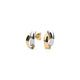 Pendientes de oro bicolor 18K 15 mm