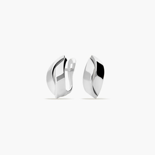 Pendientes de oro blanco 18K 13 mm