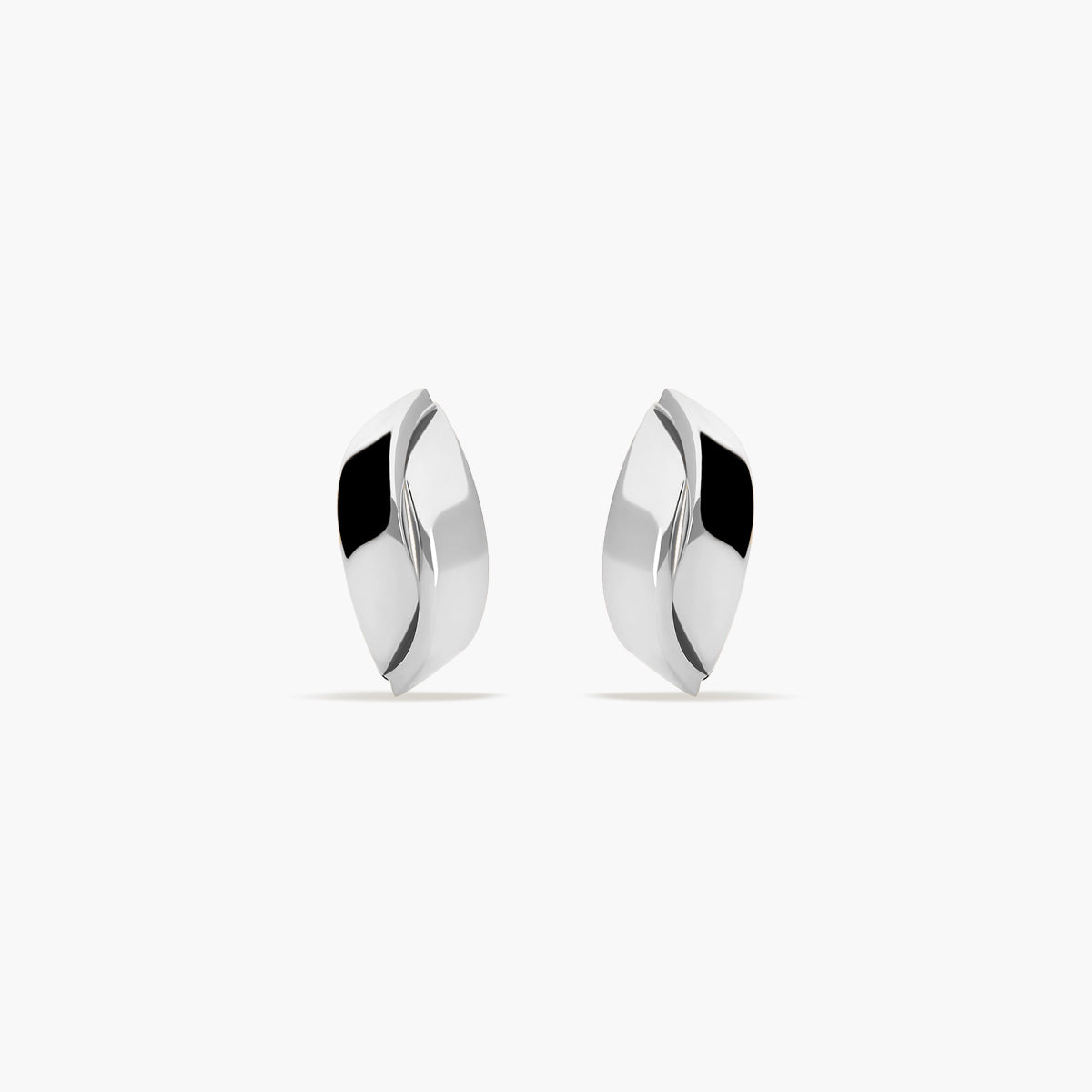 Pendientes de oro blanco 18K 13 mm