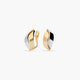 Pendientes de oro bicolor 18K 13 mm