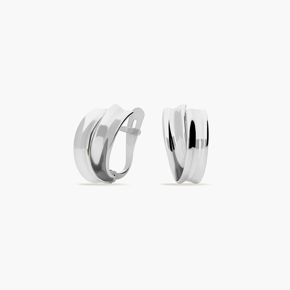 Pendientes de oro blanco 18K 13 mm