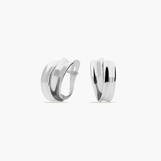 Pendientes de oro blanco 18K 13 mm