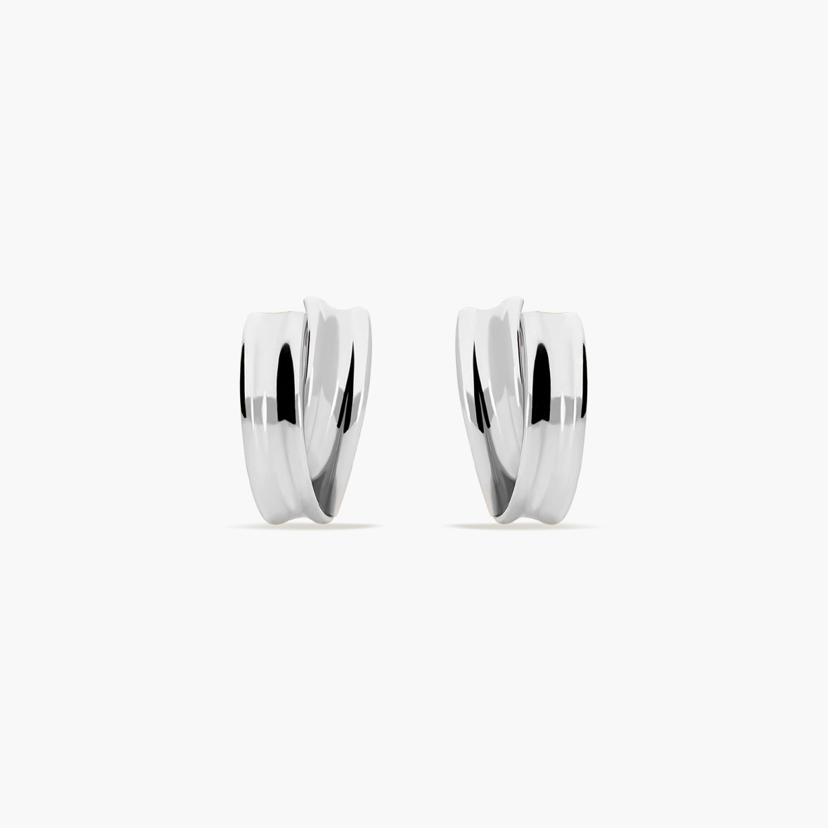 Pendientes de oro blanco 18K 13 mm